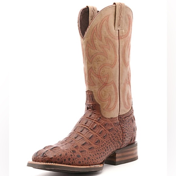 Cavender’s Shoes Cavenders Mens Alligator Print And Bone Wide